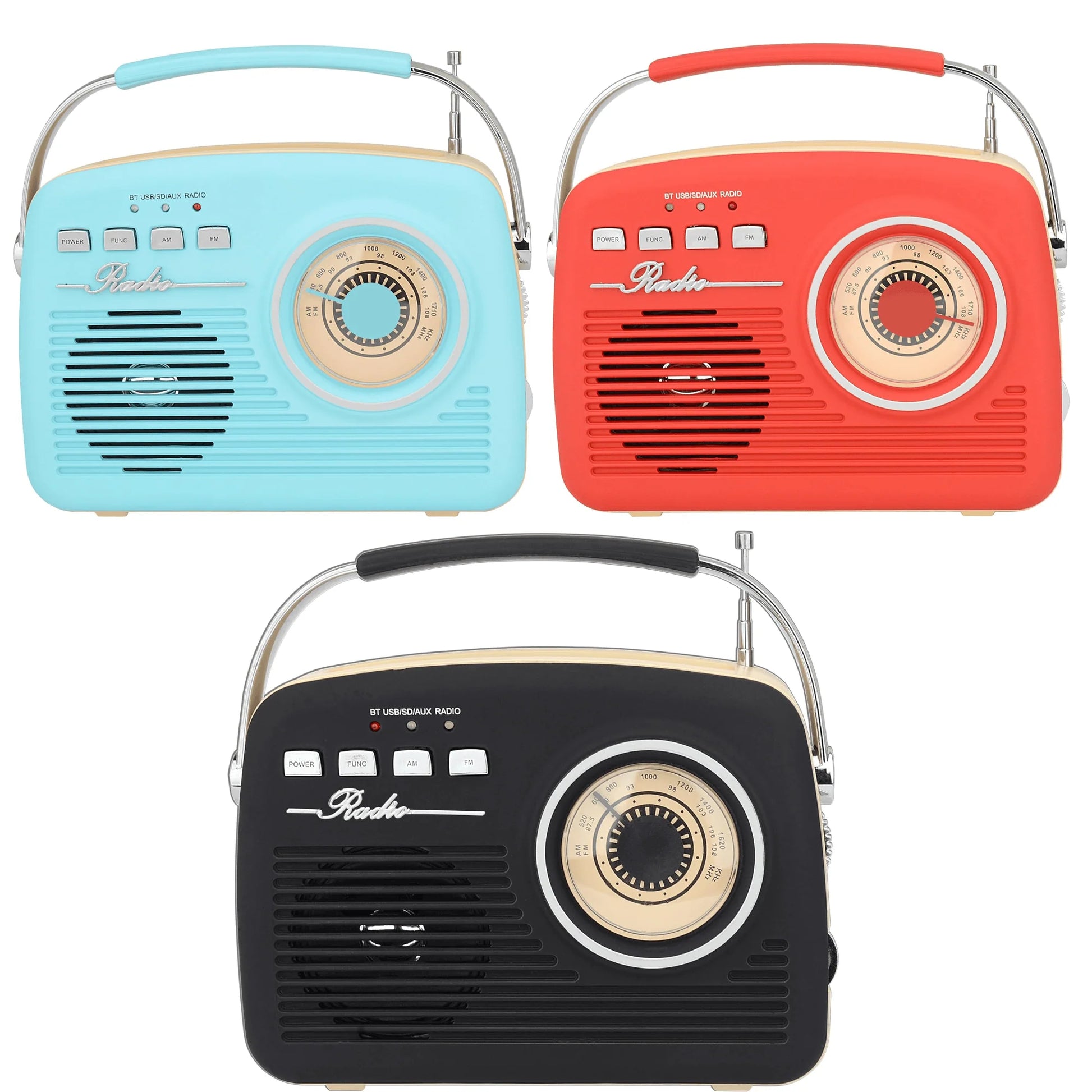 Experience Nostalgia with the Supersonic Multi-Function Bluetooth Retro Speaker - Rechargeable and Perfect for Any Occasion
