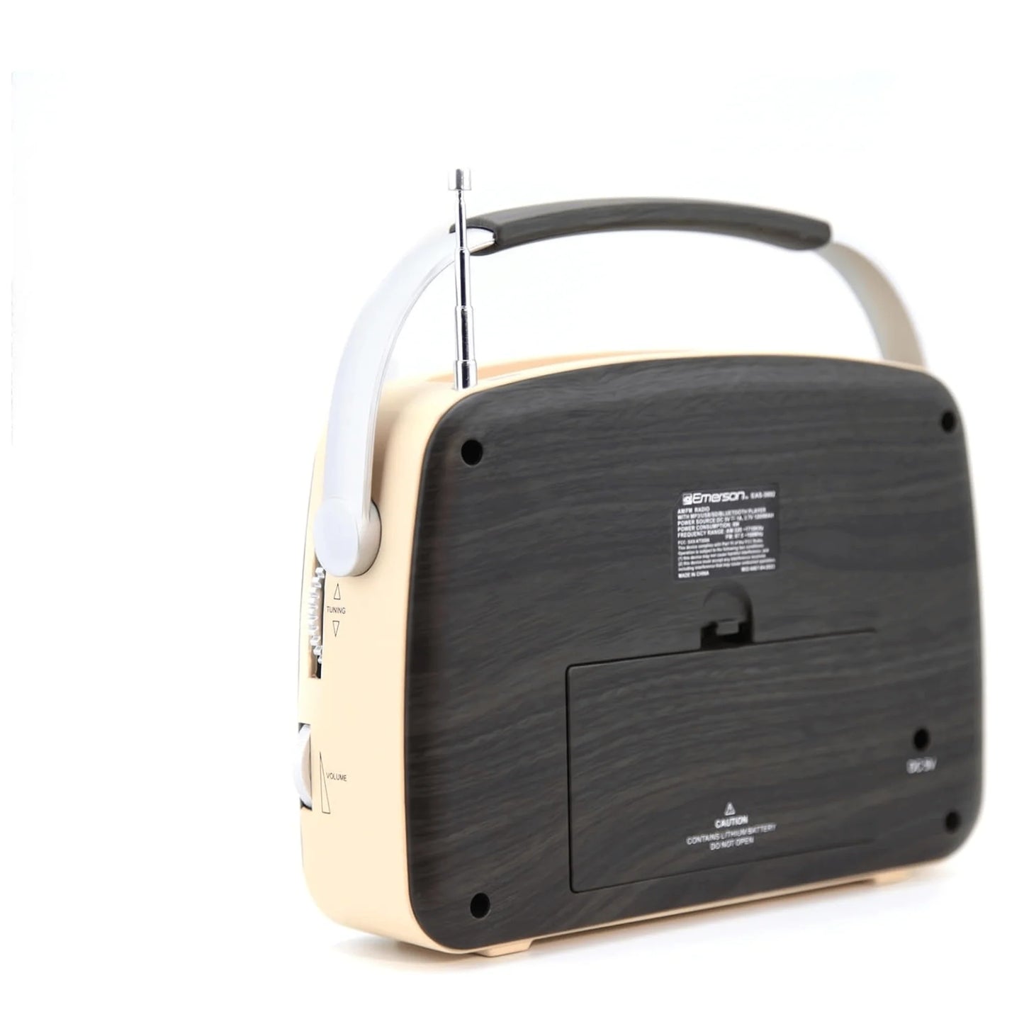 Discover the Nostalgic Charm of the Emerson Portable Retro Radio - Rechargeable and Bluetooth Equipped for Ultimate Listening Freedom!